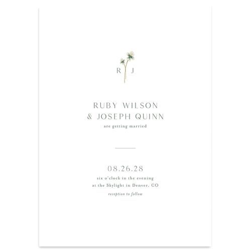 Dainty Monogram Wedding Invitations Moon Rock Signature Blank No Standard