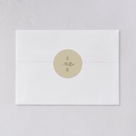 Vintage Botanical Sketch Wedding Stickers Dark Camo Circle