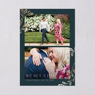 Arboretum Archway Foil Save the Date Cards Gold Dark Night Signature smooth Blank No