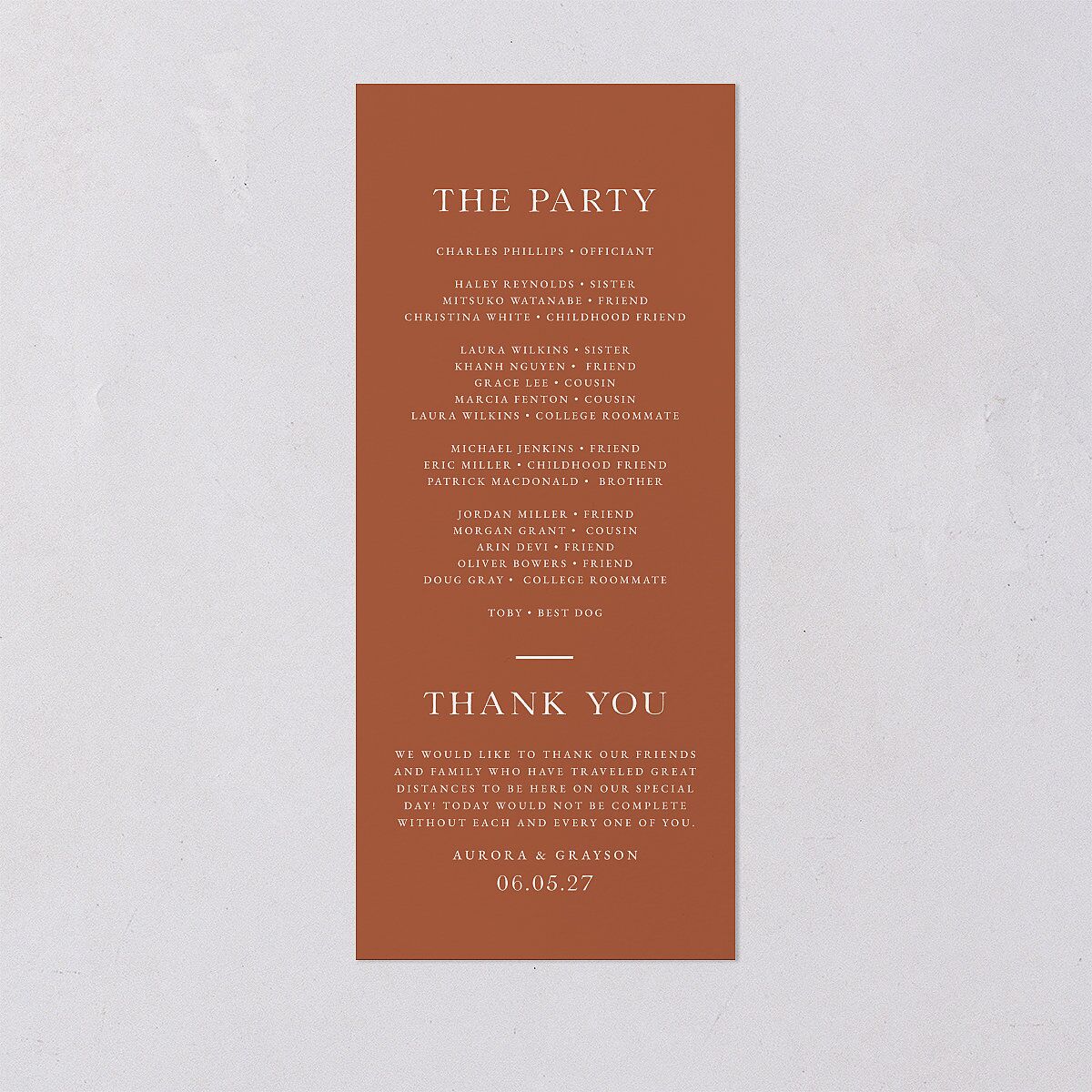 Bohemian Arch Foil Wedding Programs Gold Rust Signature