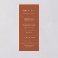 Bohemian Arch Foil Wedding Programs Gold Rust Signature