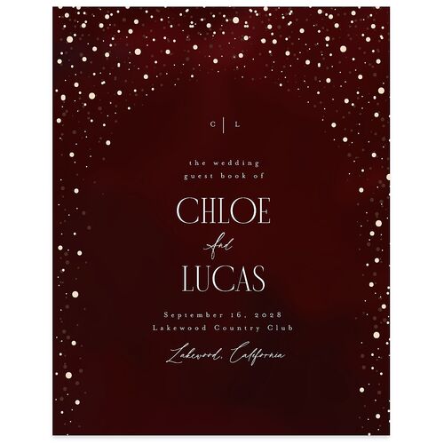 Sparkling Night Guest Books Burgundy
