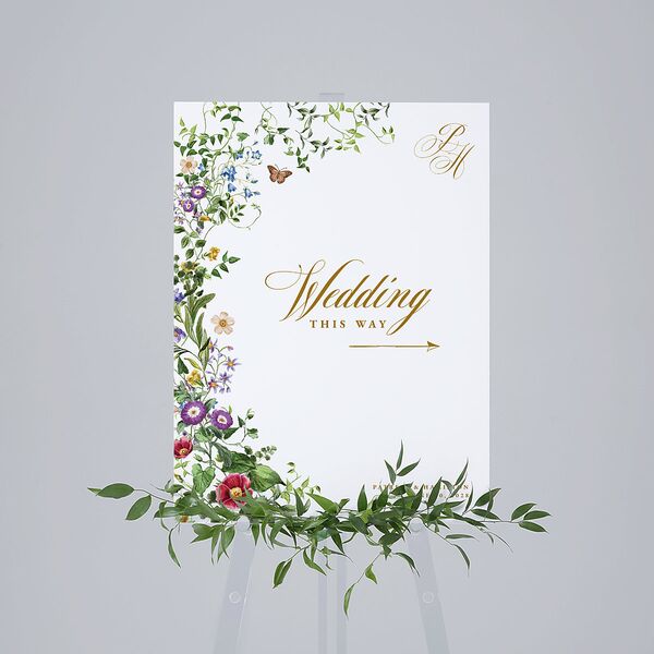 Opulent Garden Standard Direction Sign Medium Scottish Green Standard Indoor Foam Core M Direction