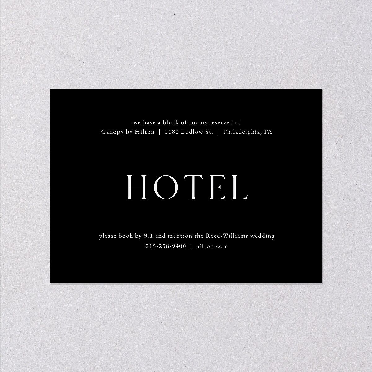 Manhattan Wedding Enclosure Cards — view 1