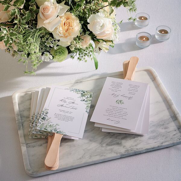 Gorgeous Greenery Fan Programs Pure White Signature Standard