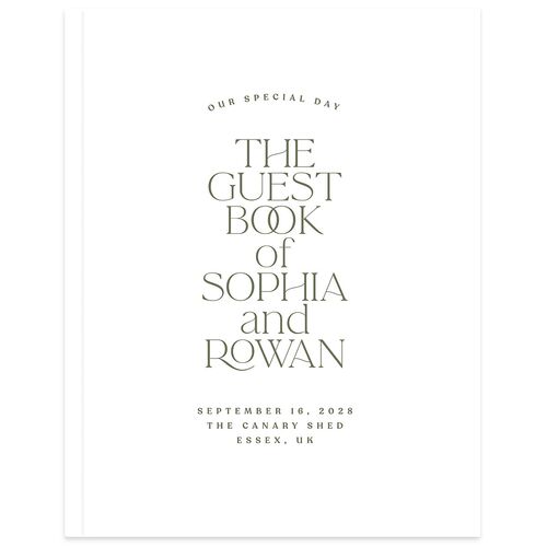 Classic Stack Wedding Guest Book Dark Camo