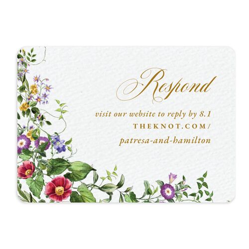 Opulent Garden URL RSVP Cards Scottish Green Signature Rounded
