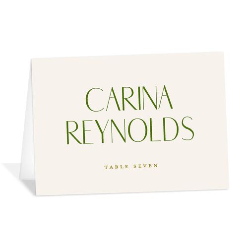 Hawaiian Tropical Monstera Frame Place Cards Scottish Green Signature