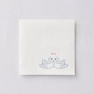Modern Delicate Bows Cocktail Napkins Jewel Red Napkin Uncoined
