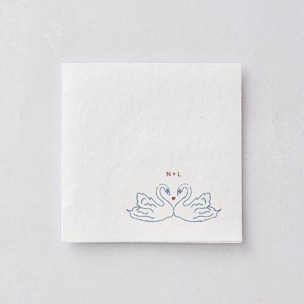Modern Delicate Bows Cocktail Napkins Jewel Red Napkin Uncoined