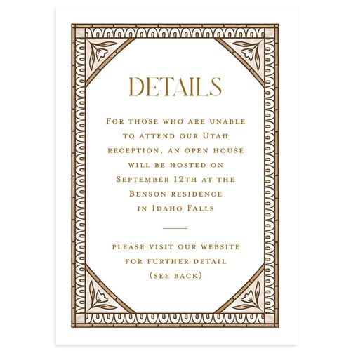Church Stained Glass Wedding Enclosure Cards Umber Signature Standard