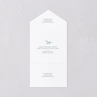 Illustrated Vines All-in-One Wedding Invitations Hunter Green Signature Light Both Recipient and Return Addresses No
