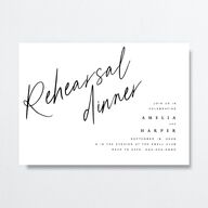 You Are Mine Rehearsal Dinner Invitations Pure White Signature Blank Standard