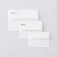 You and Me Save the Date Magnet Envelopes White Fawn Both Recipient and Return Addresses Signature Standard