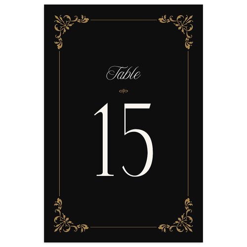 Old Money Table Numbers Midnight Signature