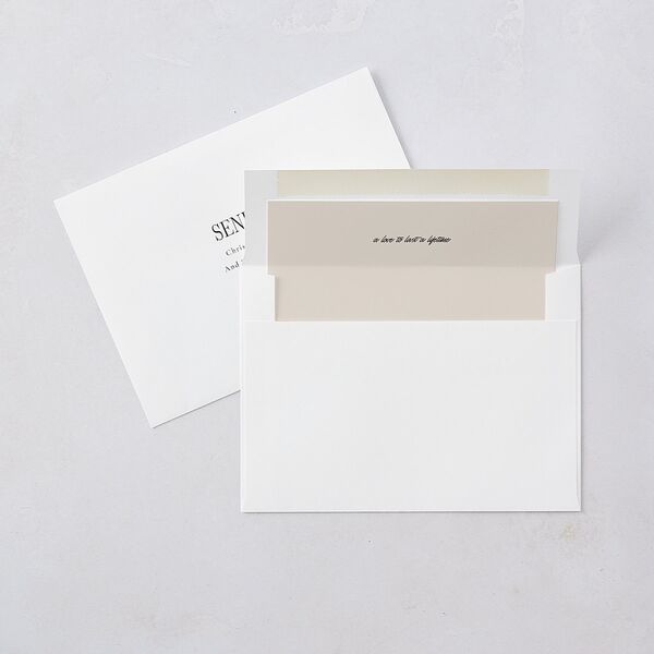 Classically Editorial Save the Date Cards Linen Signature smooth Blank No Standard