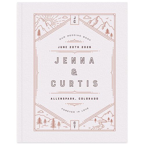 Iconic Mountain Guest Books Burgundy