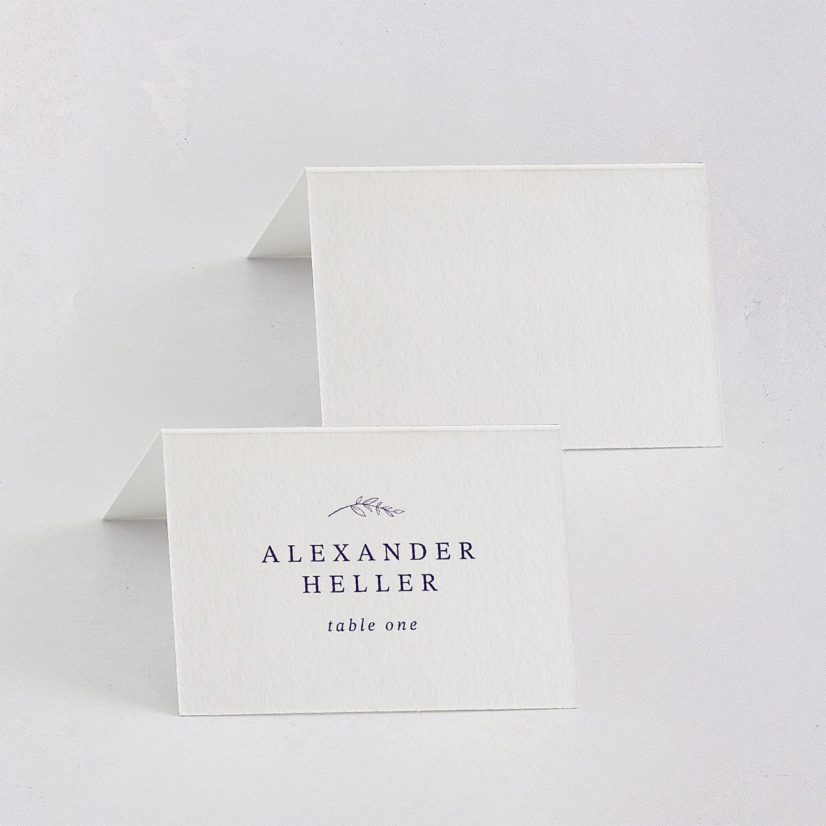 Elegant Garland Crest Place Cards Sapphire Signature