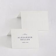 Elegant Garland Crest Place Cards Sapphire Signature
