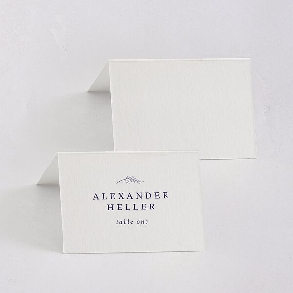 Elegant Garland Crest Place Cards Sapphire Signature