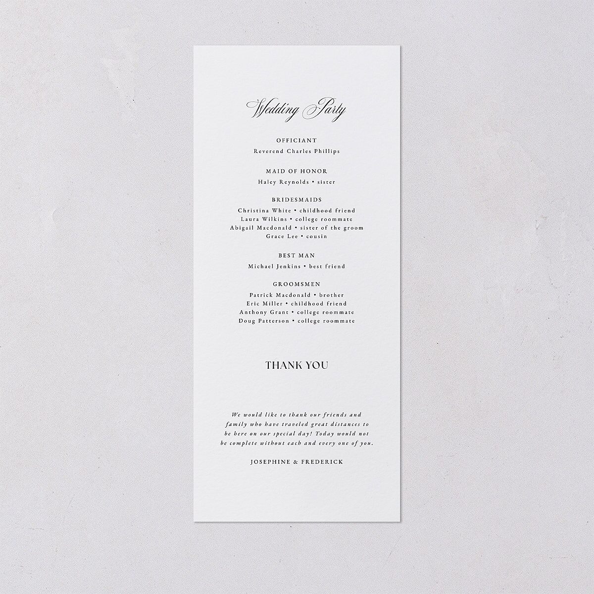 Black Tie Crest Wedding Programs Pure White Signature
