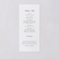 Black Tie Crest Wedding Programs Pure White Signature