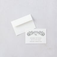 Gothic Gate Foil Wedding Response Cards Gold Licorice Signature Standard