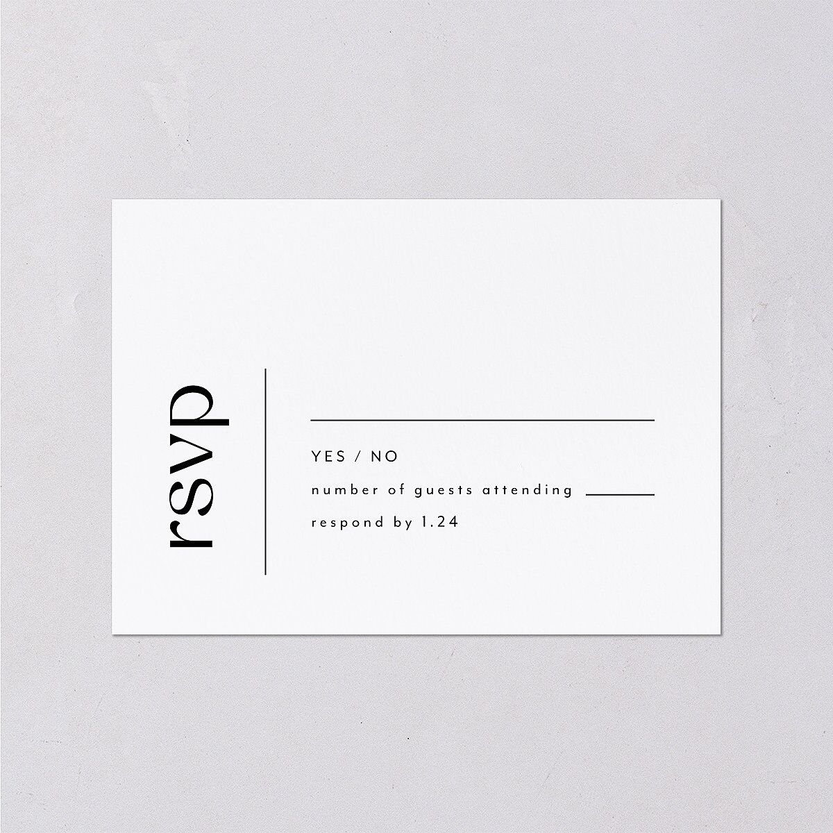 Simply Stated Wedding Response Cards Licorice Signature Standard