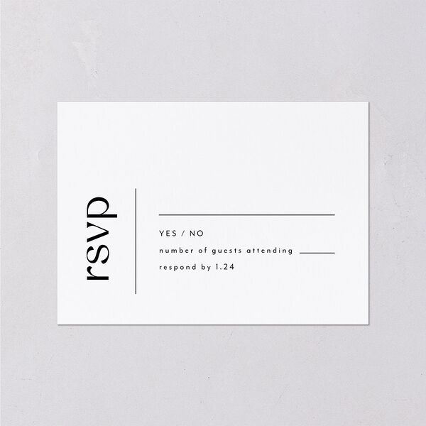 Simply Stated Wedding Response Cards Licorice Signature Standard