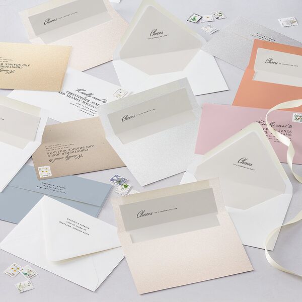 Simple Elegant Black Tie Wedding Invitations Champagne Signature Blank No Standard