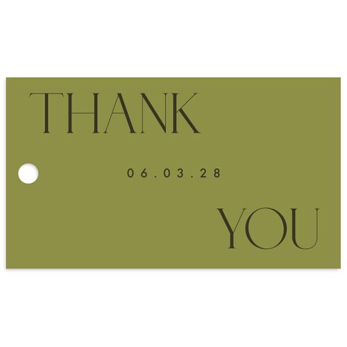 Modern Initials Favor Gift Tags Olive Signature