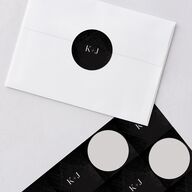 Painted Minimal Wedding Stickers Midnight Circle