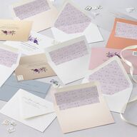 Elegant Floral Euro Envelope Liners Lilac Luxe