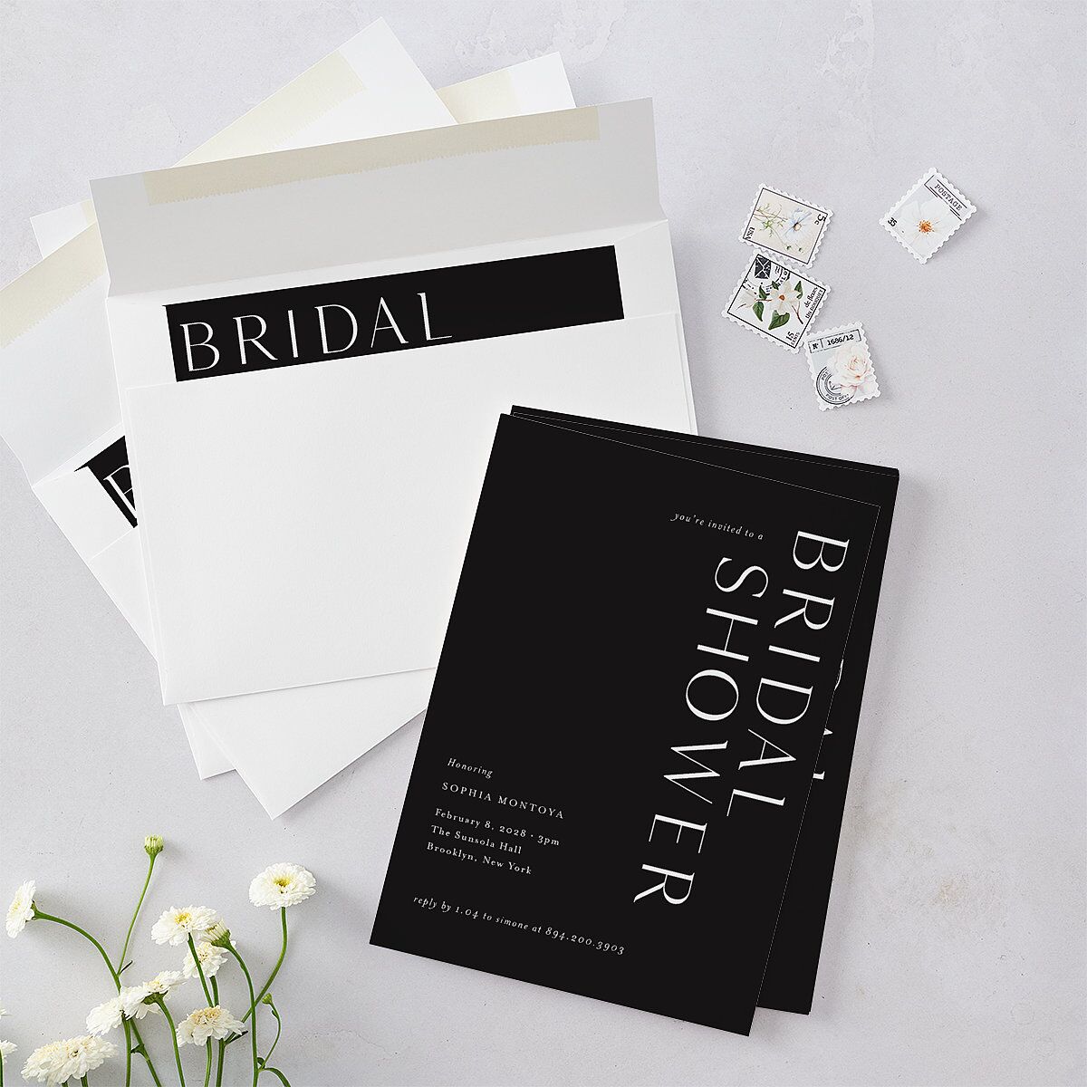 Timeless Elegance Bridal Shower Invitations — view 5