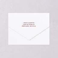 Wedstock All-in-One Wedding Invitations Red Clay Signature Light Both Recipient and Return Addresses No