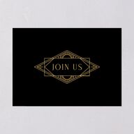 Vintage Hollywood Rehearsal Dinner Invitations Licorice Signature Blank Standard