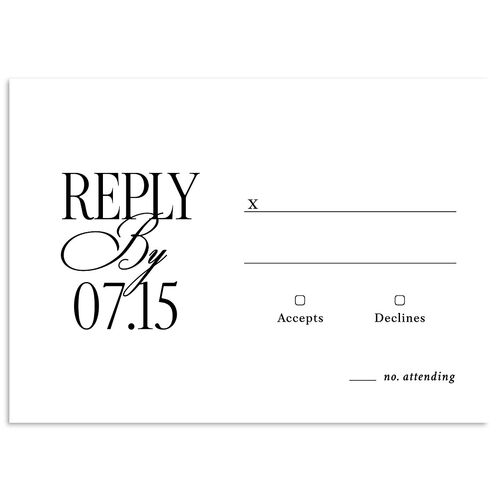 Luxury Editorial Photo Wedding Response Cards Charcoal Signature Standard
