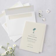 Palm Tree Icon Wedding Invitations Tide Pool Signature Blank No Standard