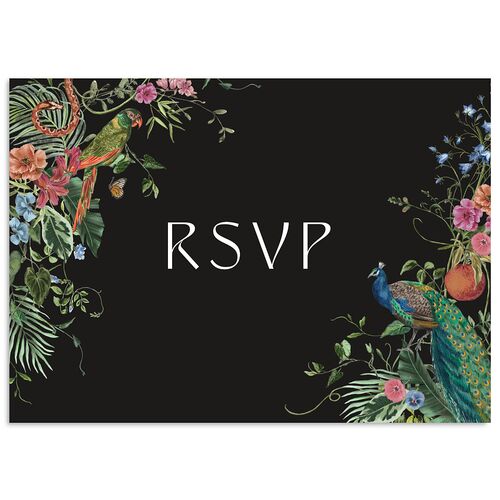Wild About You Wedding Response Cards Charcoal Signature Standard