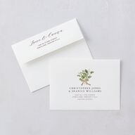 Elegant Eucalyptus Christmas Foil Wedding Invitations Gold Burgundy Signature Blank No Standard
