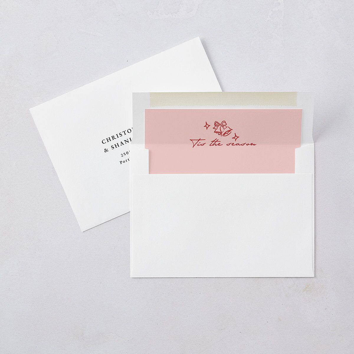 Hand Drawn Christmas Tree Envelope Liners True Red Standard