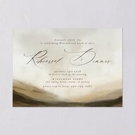 Western Valley Rehearsal Dinner Invitations Tan Signature Blank Standard