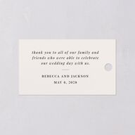 Elegant Minimal Favor Gift Tags Champagne Signature