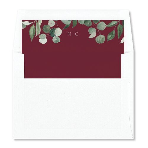 Timeless Bouquet Envelope Liners Garnet Standard