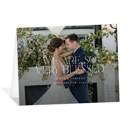 Photo Arch Thank You Cards Midnight Navy