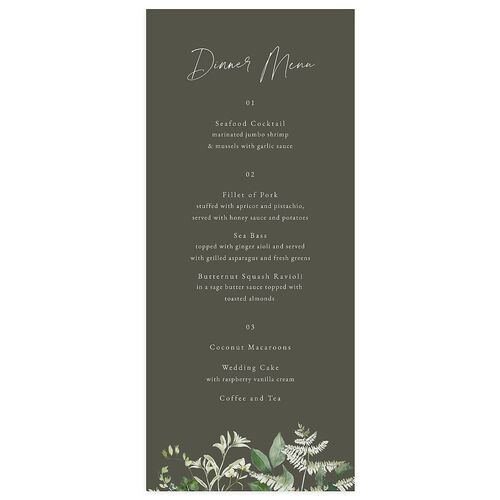 Fairytale Woodgrain Slab Menus Pure White Signature