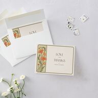 Vintage Nouveau Floral Thank You Cards Pear