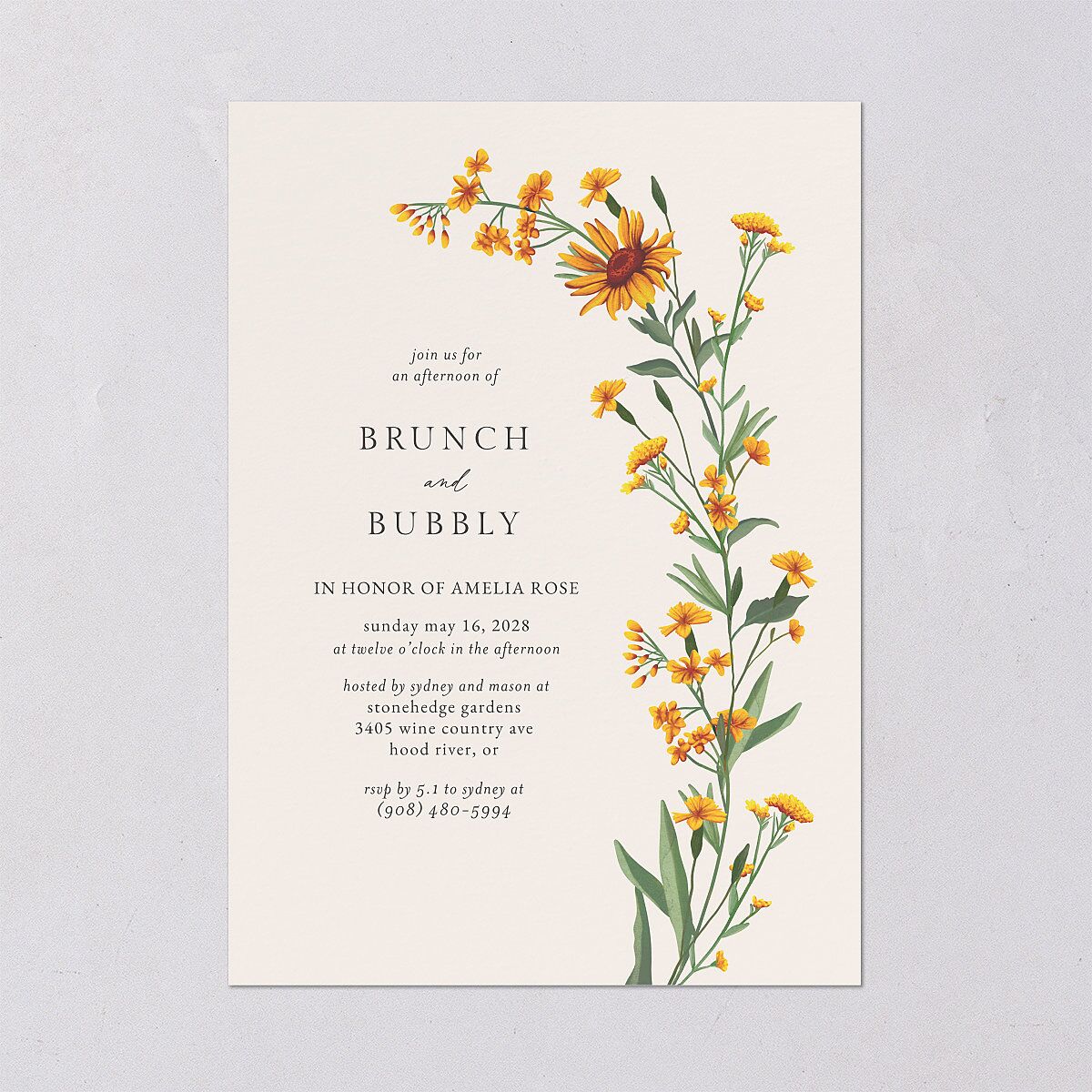 Wild Daisies Bridal Shower Invitations — view 2