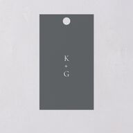 Minimal Rings Favor Gift Tags Gold Slate Signature