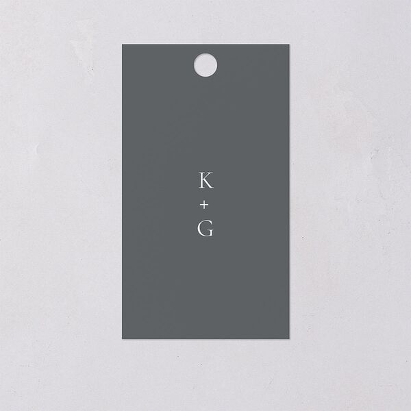 Minimal Rings Favor Gift Tags Gold Slate Signature